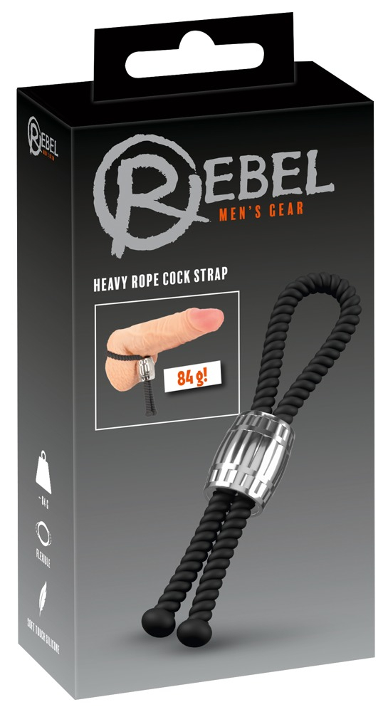 Inel Vibrator Penis Testicule Barbati Rebel Heavy Rope Cock Strap [9]