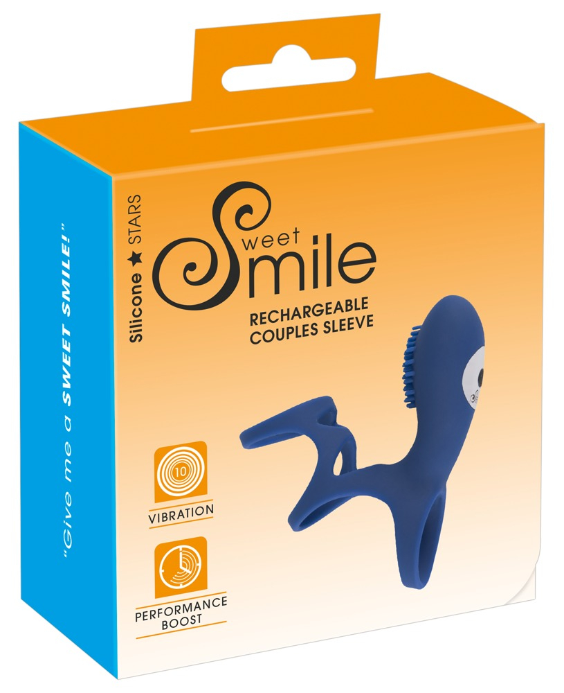 Inel Vibrator Penis Testicule Barbati Sweet Smile Rechargeable Couple Sleeve [9]