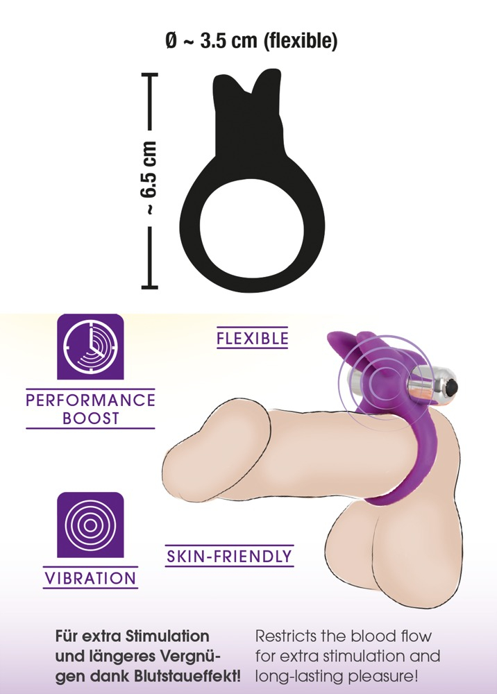 Inel Vibrator Penis Testicule Barbati Sweet Smile Vibrating Cock Ring [6]