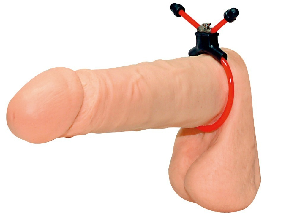 Inel Vibrator Penis Testicule Barbati You2Toys Red Sling Cock Ring [1]