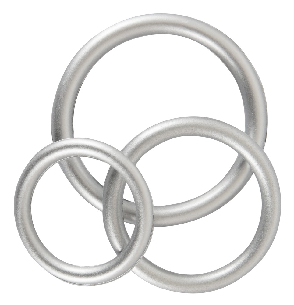 Inel Vibrator Penis Testicule Barbati You2Toys Metallic Silicone Cock Ring Set [4]