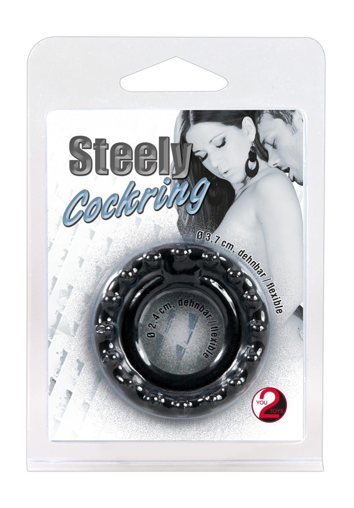 Inel Vibrator Penis Testicule Barbati You2Toys Steely Cockring [7]