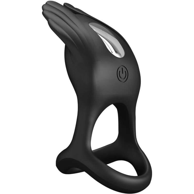 Inel Vibrator Pretty Love Vibrant Penis Ring 7 Vibrations Black Silicone [4]