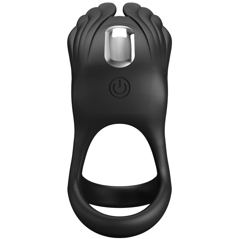 Inel Vibrator Pretty Love Vibrant Penis Ring 7 Vibrations Black Silicone [5]