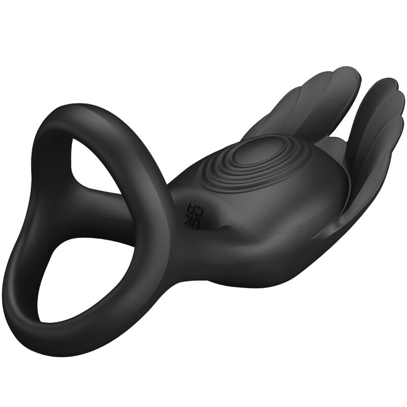 Inel Vibrator Pretty Love Vibrant Penis Ring 7 Vibrations Black Silicone [1]