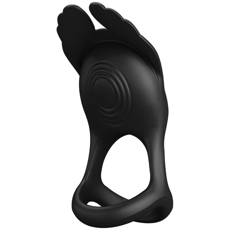 Inel Vibrator Pretty Love Vibrant Penis Ring 7 Vibrations Black Silicone [2]