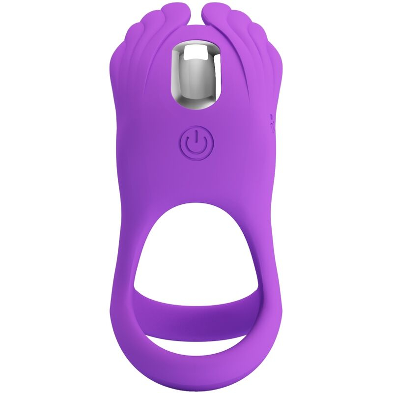 Inel Vibrator Pretty Love Vibrant Penis Ring 7 Vibrations Purple Silicone [4]