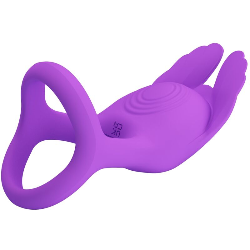 Inel Vibrator Pretty Love Vibrant Penis Ring 7 Vibrations Purple Silicone [1]