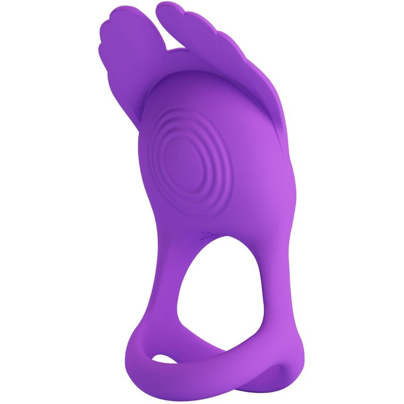 Inel Vibrator Pretty Love Vibrant Penis Ring 7 Vibrations Purple Silicone [5]
