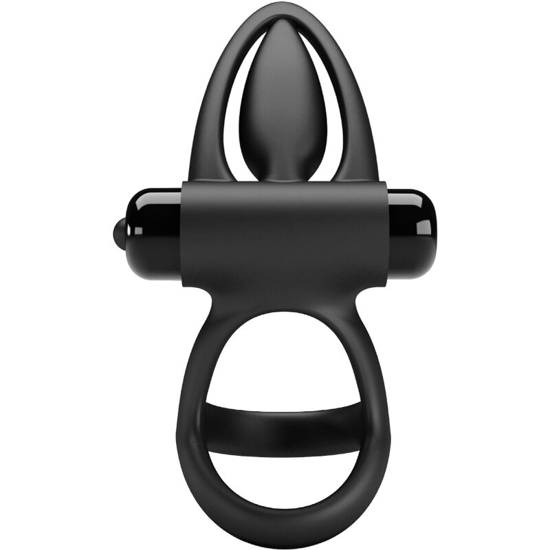 Inel Vibrator Pretty Love Vibrating Ring 10 Vibrations Black Silicone [4]
