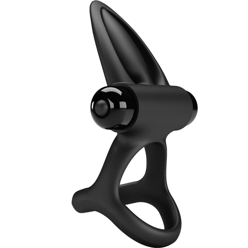 Inel Vibrator Pretty Love Vibrating Ring 10 Vibrations Black Silicone [10]