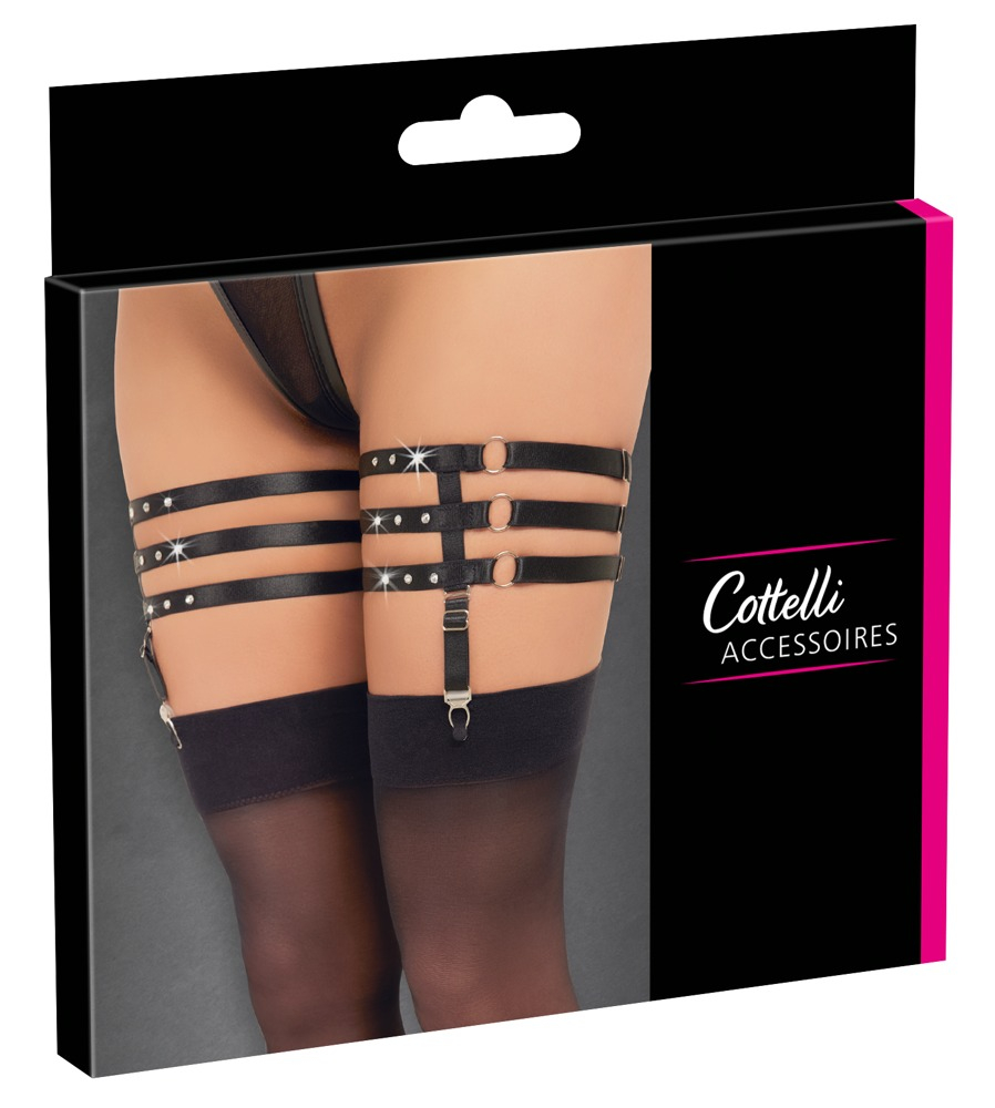 Jartiere negre Cottelli ACCESSOIRES Suspender Garters [1]