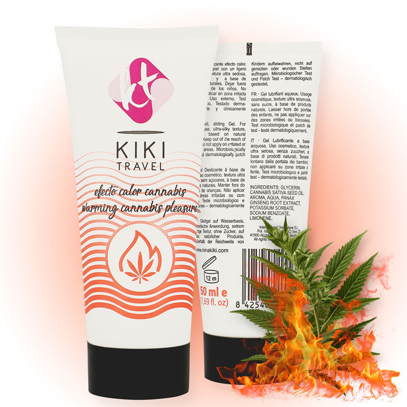 Lubrifiant Baza Apa KIKI TRAVEL Cannabis hot effect lubricant 50 ml [9]