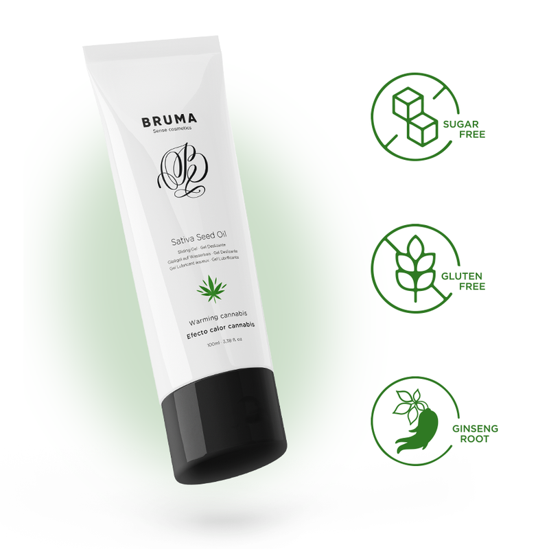 Lubrifiant Bruma Sativa seed oil sliding gel warming cannabis flavor 100 ml [5]