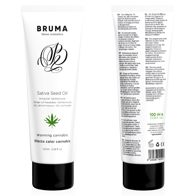 Lubrifiant Bruma Sativa seed oil sliding gel warming cannabis flavor 100 ml [3]