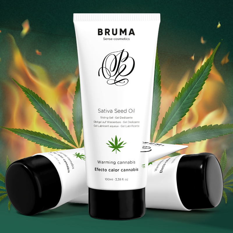Lubrifiant Bruma Sativa seed oil sliding gel warming cannabis flavor 100 ml [6]