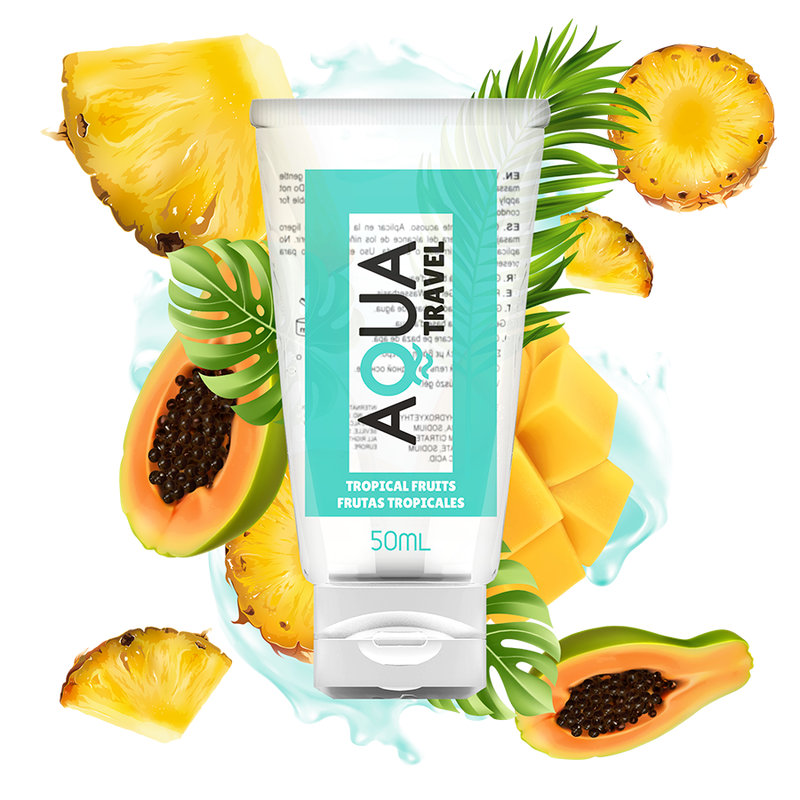 Lubrifiant Vaginal Fructe Tropicale TravelAqua Flavour Waterbased Lubricant Tropical Fruits 50 ml [1]