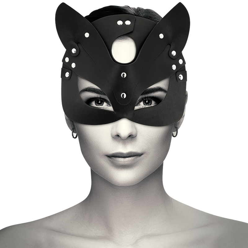 Masca Coquette Chic Desire Vegan Leather Mask With Cat Ears [4]