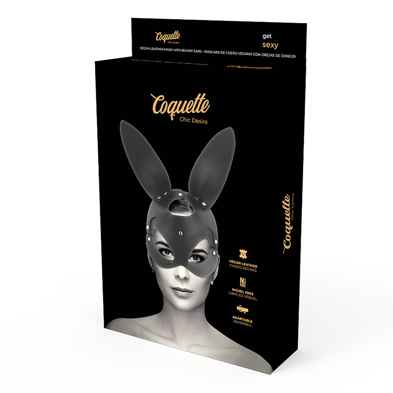 Masca Coquette Chic Desire Vegan Leather Mask With Rabbit Ears [6]