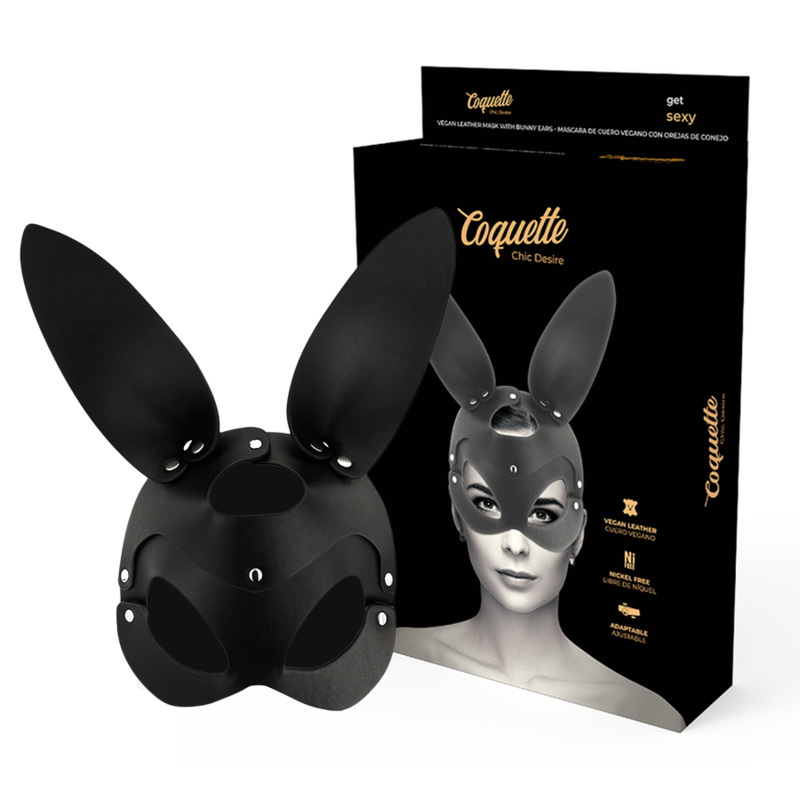 Masca Coquette Chic Desire Vegan Leather Mask With Rabbit Ears [1]