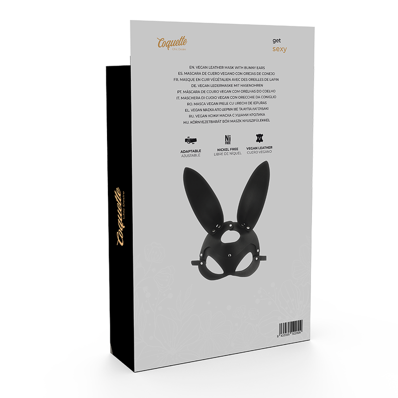 Masca Coquette Chic Desire Vegan Leather Mask With Rabbit Ears [2]