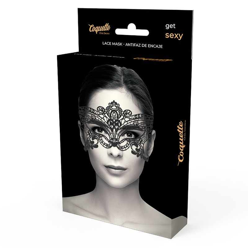 Masca Coquette Chic Desire Wide Black Lace Mask [2]