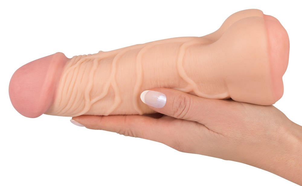 Masturbator Extensie Penis Nature Skin 2 in 1 Extension + Masturbator [1]