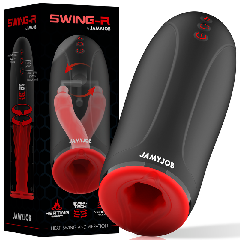 Masturbator Vibratii Jamyjob Swing-r Heating Effect Swing Tech and Vibration Masturbator [1]