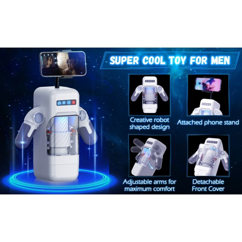 Masturbator Game Cup Thrusting Vibration Masturbator With Heating Function and Mobile Support Negru [9]
