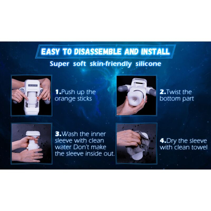 Masturbator Game Cup Thrusting Vibration Masturbator With Heating Function and Mobile Support Negru [10]