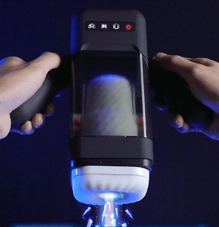 Masturbator Game Cup Thrusting Vibration Masturbator With Heating Function and Mobile Support Negru [1]