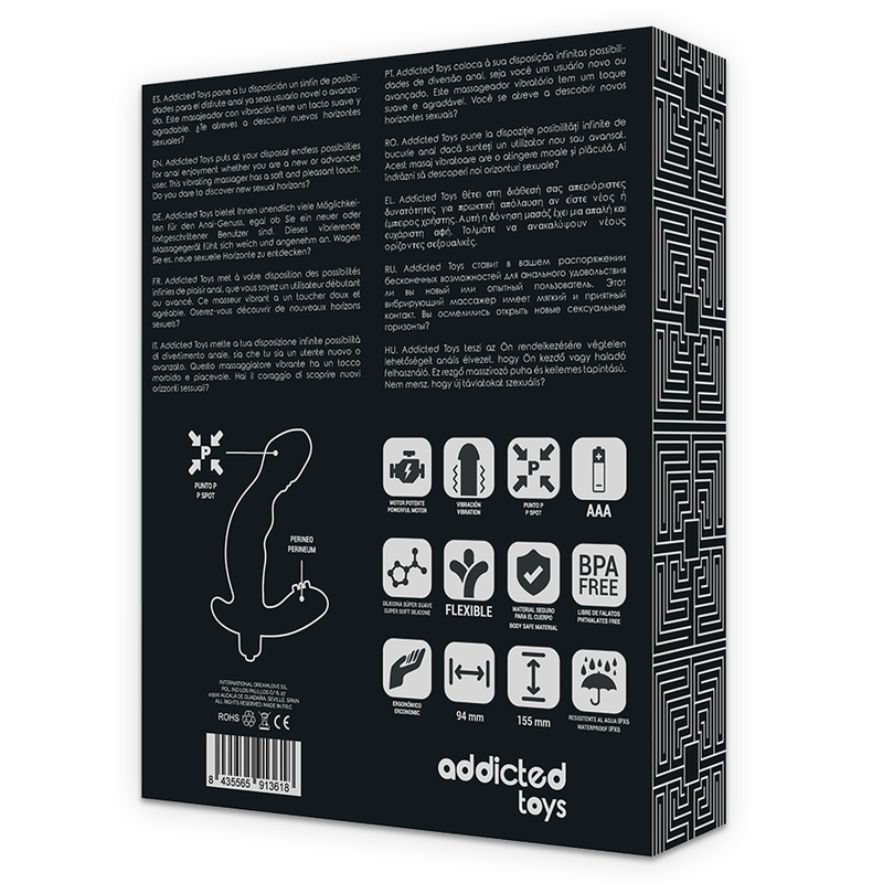 Stimulator Anal Addicted Toys Anal Stimulator Prostate Realistic Silicone P-spot Vibe [7]