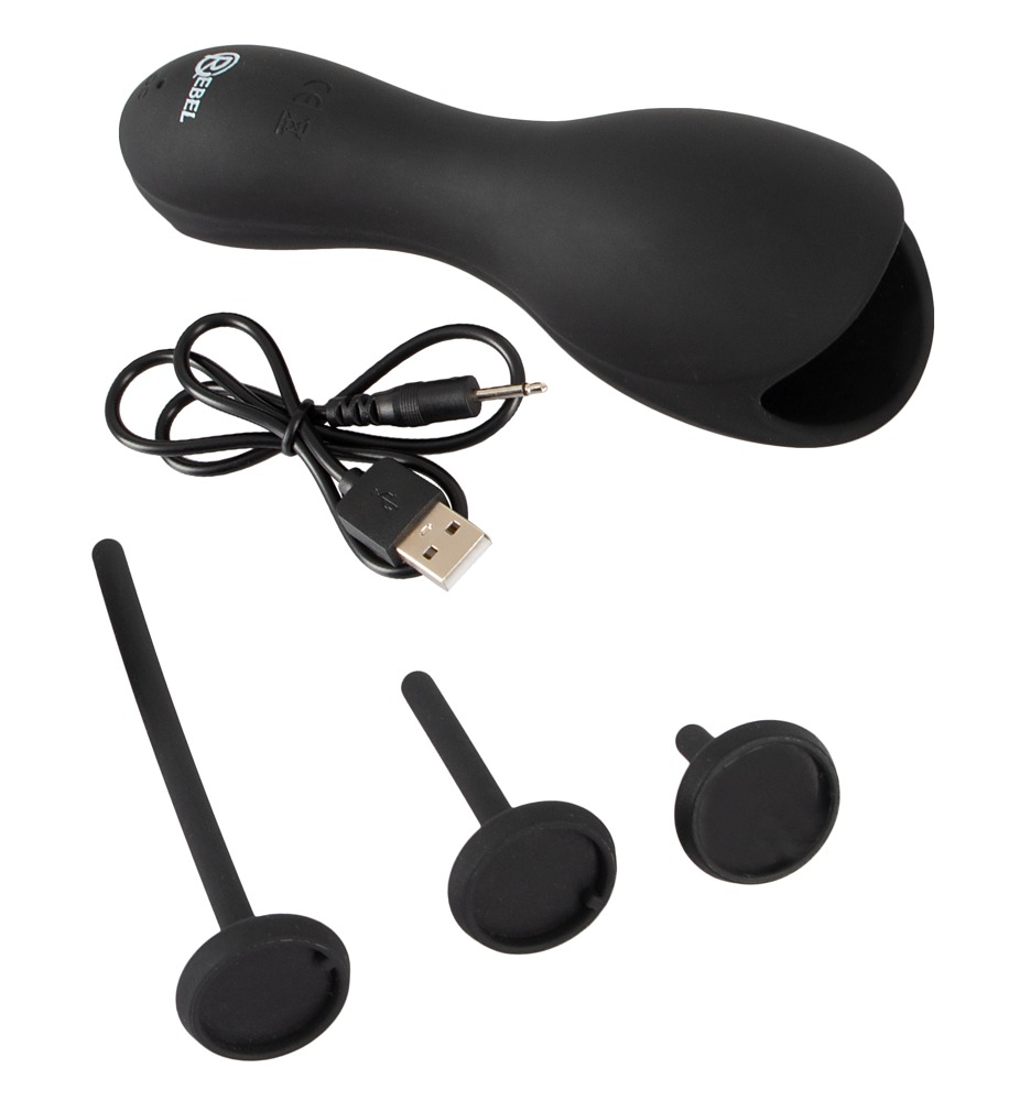Masturbator Vibratii Penis Rebel Glans Vibrator with 3 attachable Dilators [5]