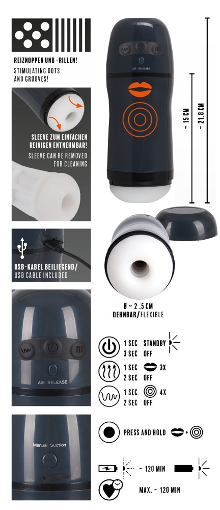 Masturbator Vibratii Penis Rebel Masturbator 2 Functions [7]