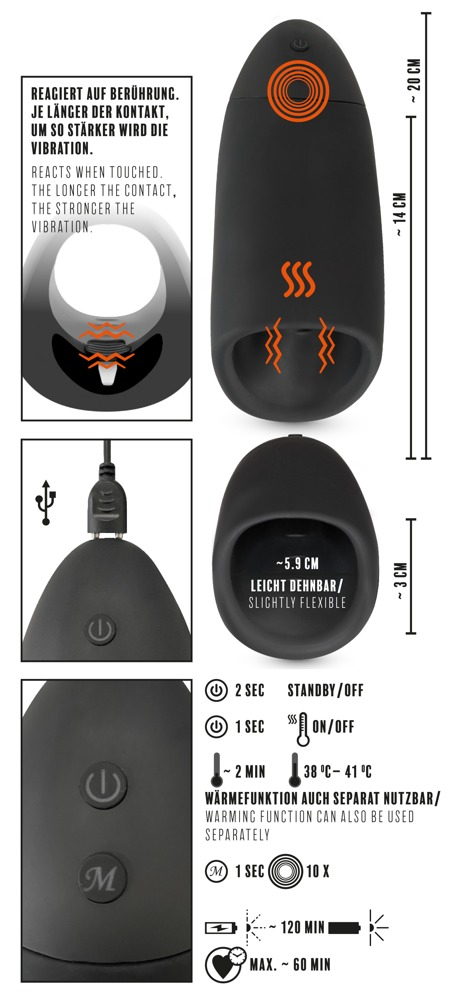 Masturbator Vibratii Penis Rebel Masturbator 3 Functions [10]