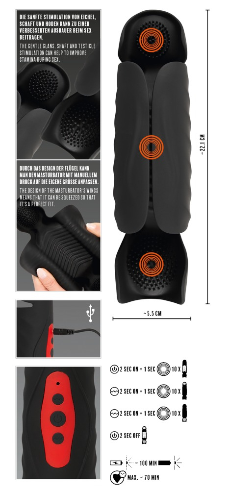 Masturbator Vibratii Penis Rebel Trainer 3 Point Stimulation [9]