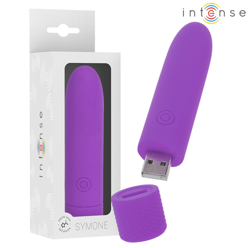 Mini Vibrator Intense Symone usb rechargeable vibrating bullet 8 vibrations 10 x 2.2 cm [6]