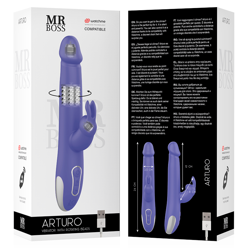 Vibrator Rabbit Mr. Boss Arturo vibrator rotator compatible with watchme [3]