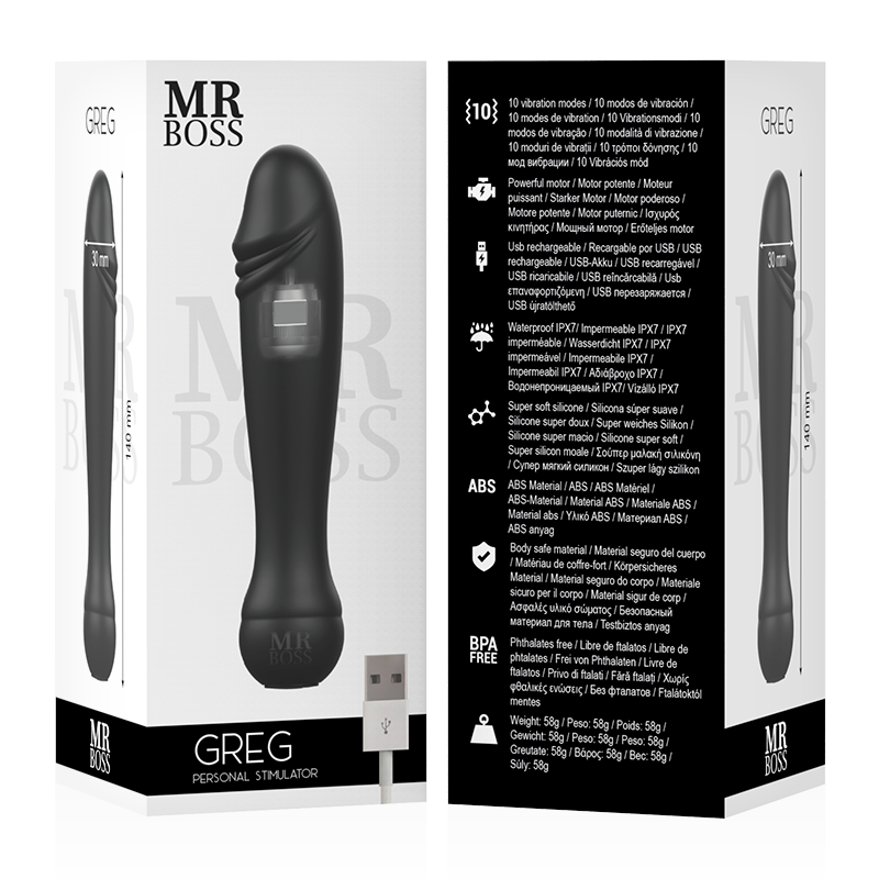 Vibrator Negru Mr Boss Greg personal stimulator [4]
