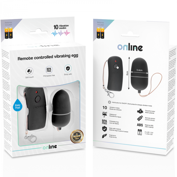 Ou Vibrator Online Remote Controlled Egg Black [3]