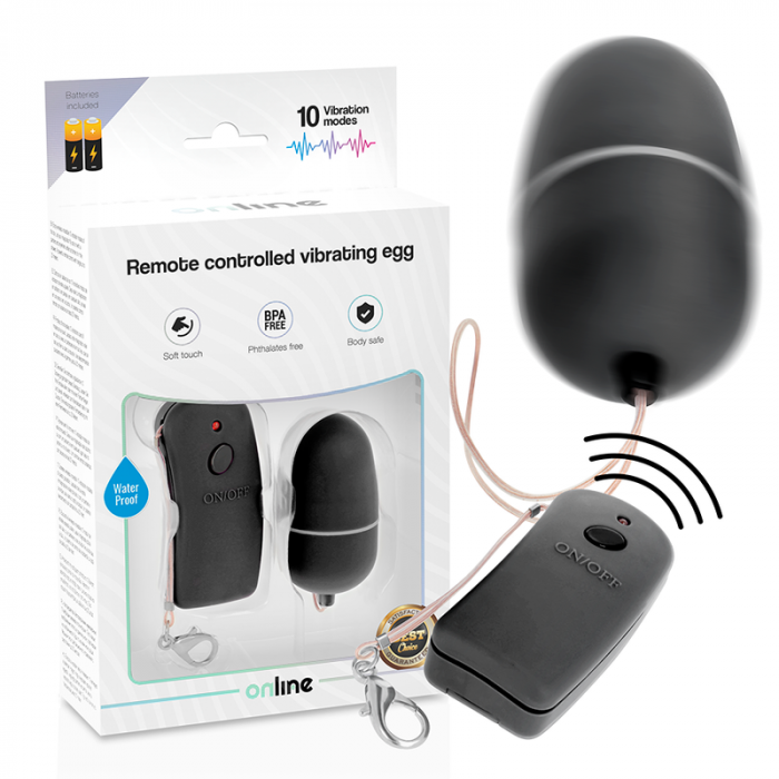 Ou Vibrator Online Remote Controlled Egg Black [4]