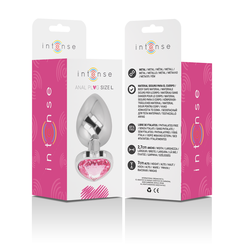 Plug Anal Intense Aluminum metal anal plug heart size L [2]