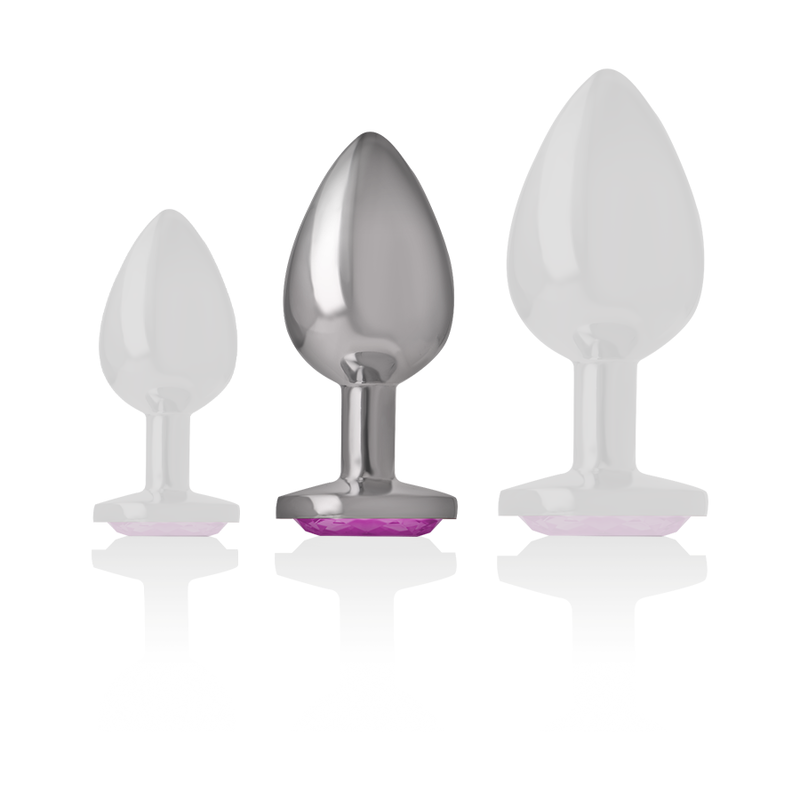 Plug Anal Intense Aluminum metal anal plug pink heart size M [5]