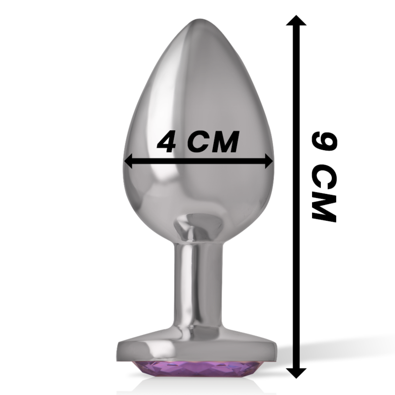 Plug Anal Intense Aluminum metal anal plug with crystal size L [2]