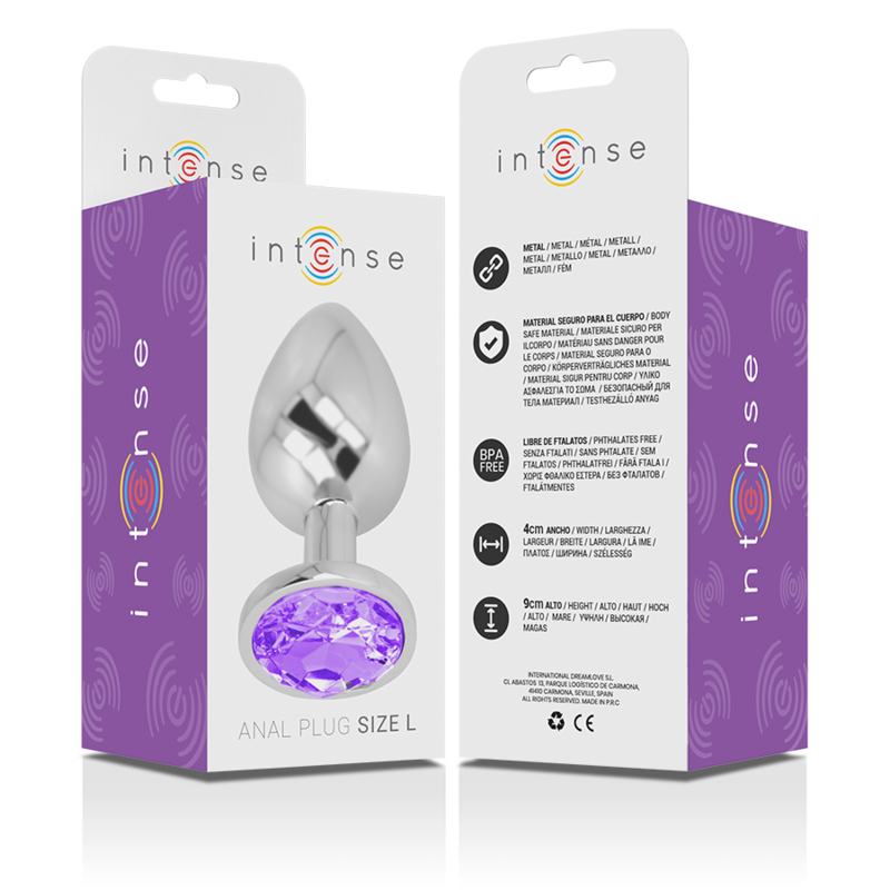 Plug Anal Intense Aluminum metal anal plug with crystal size L [4]