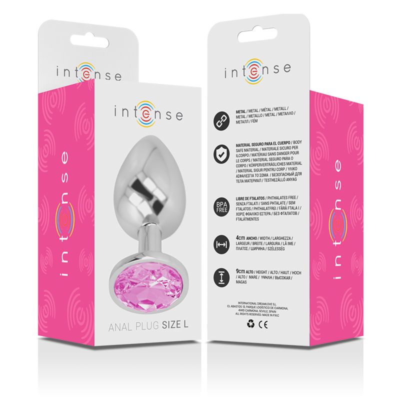 Plug Anal Intense Aluminum metal anal plug with crystal size L [6]