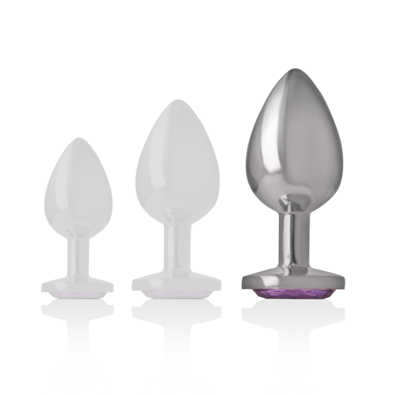 Plug Anal Intense Aluminum metal anal plug with crystal size L [7]