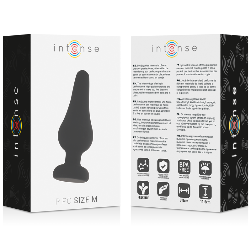Plug Anal Intense Anal plug pipo m black silicone 11 cm [3]