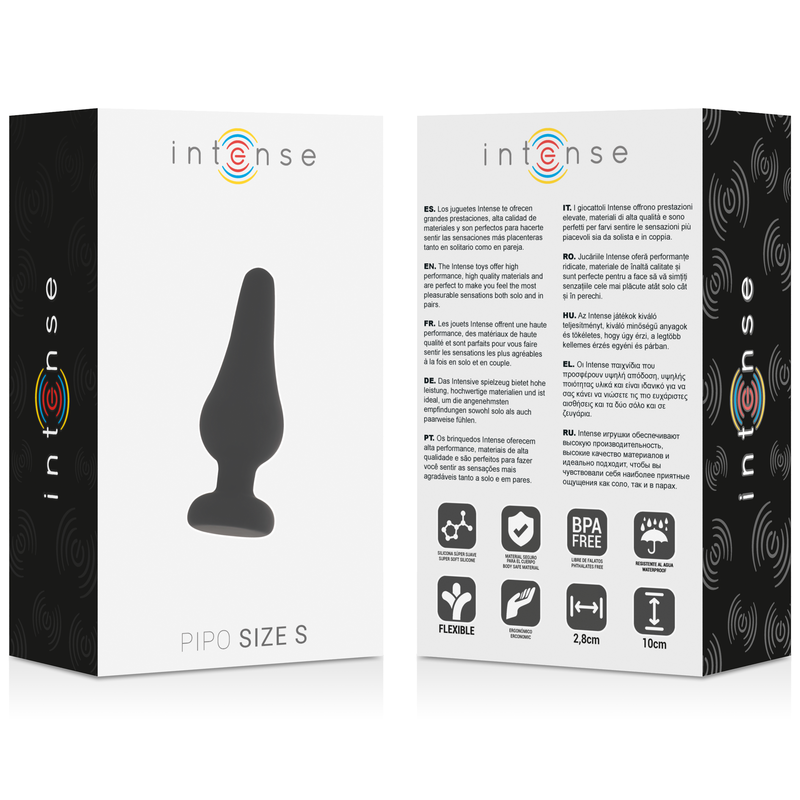 Plug Anal Intense Anal plug pipo S black silicone 9.8 cm [3]
