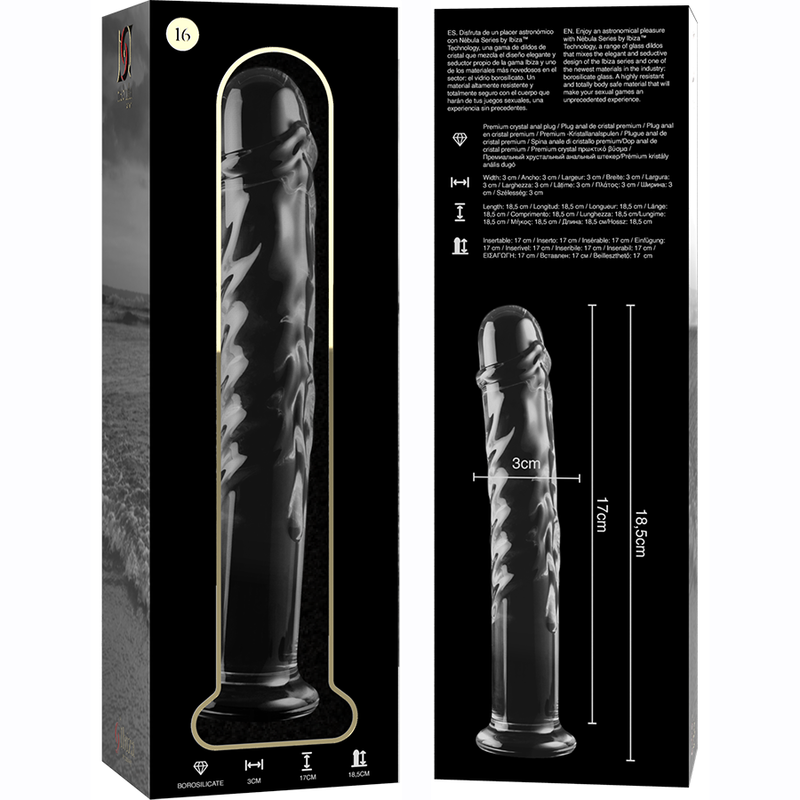 Plug Anal NEBULA SERIES BY IBIZA model 16 dildo borosilicate glass 18.5 cm [4]